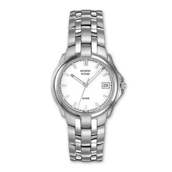 White Stainless Steel Dress Watch