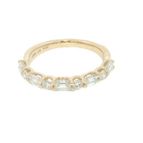 Elegant Diamond Bands 14K Yellow Gold Rectangular Cushion Cut & Round Cut 1.0 Carat Lab Grown Diamond Band
