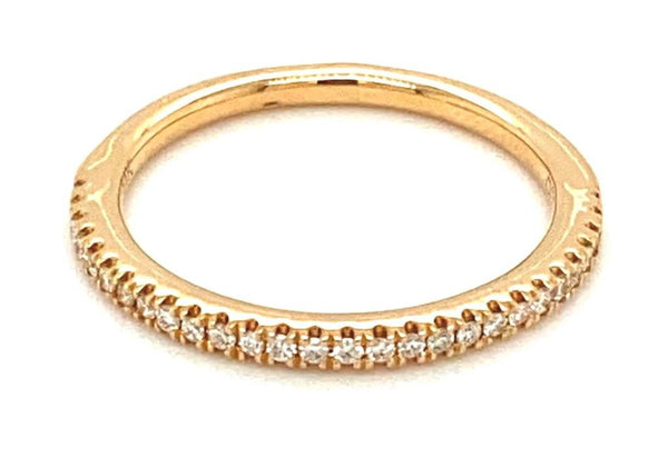 Elegant Diamond Bands 14K Gold Yellow Stackable 0.15 Carats Diamond Anniversary Band