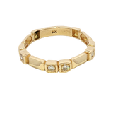 Elegant & Trendy 14K Yellow Gold 0.13 Carats Diamond Geometric Ring