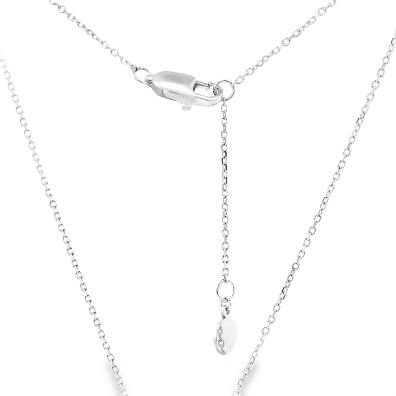 Elegant Diamond Necklaces 14K Gold White 1.16 Carats Lab Grown Large 23.4x17.3mm Pendant Necklace - 19 Inch