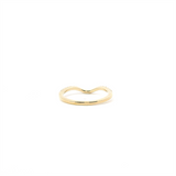 14K Yellow Gold Diamond Contoured Anniversary Band, 0.25ctw