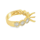 Elegant Diamond Mountings 18K Yellow 0.95 Carats Diamond Semi Mount Ring