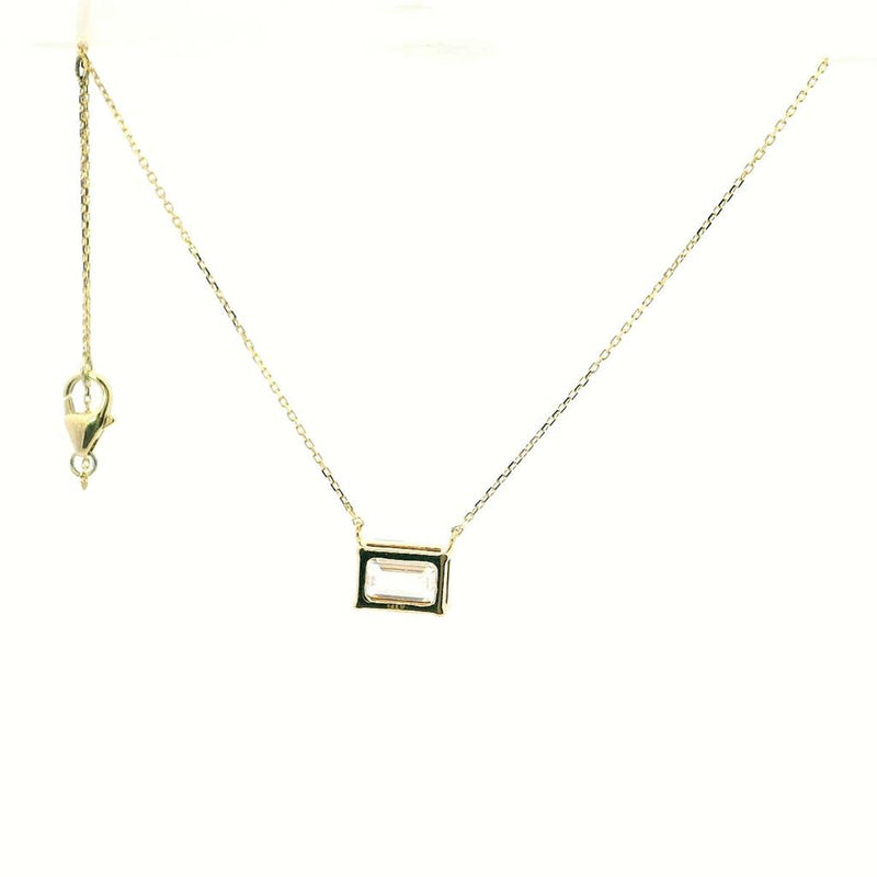 Elegant Diamond Necklaces 14K Gold Yellow 2.06 Carats Lab Grown Diamond Solitaire Pendant Necklace - 18 Inch