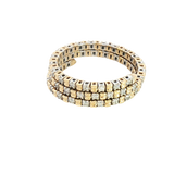 Elegant & Trendy 14K Yellow & White Gold 0.51 Carats Diamond Flexible Bypass Ring
