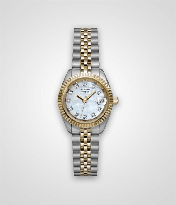Murphy Pitard Signature Diamond & Two-Toned Stainless Steel Watch - Case Size 24 MM