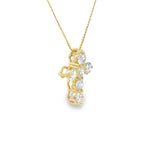 Elegant Diamond Necklaces & Pendants 14K Yellow Gold 0.92 Carats Diamond Cross Pendant