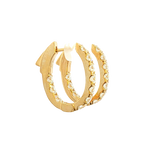 Classic & Contemporary 18K Yellow Gold 1.63 Carats Diamond Oval Inside Out Hoop Earrings