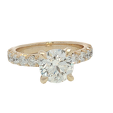 14K Yellow Gold 2.80 Carats Lab Grown Diamond Engagement Ring