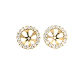 Classic & Contemporary 18K Yellow Gold 0.46 Carats Diamond Earring Jackets