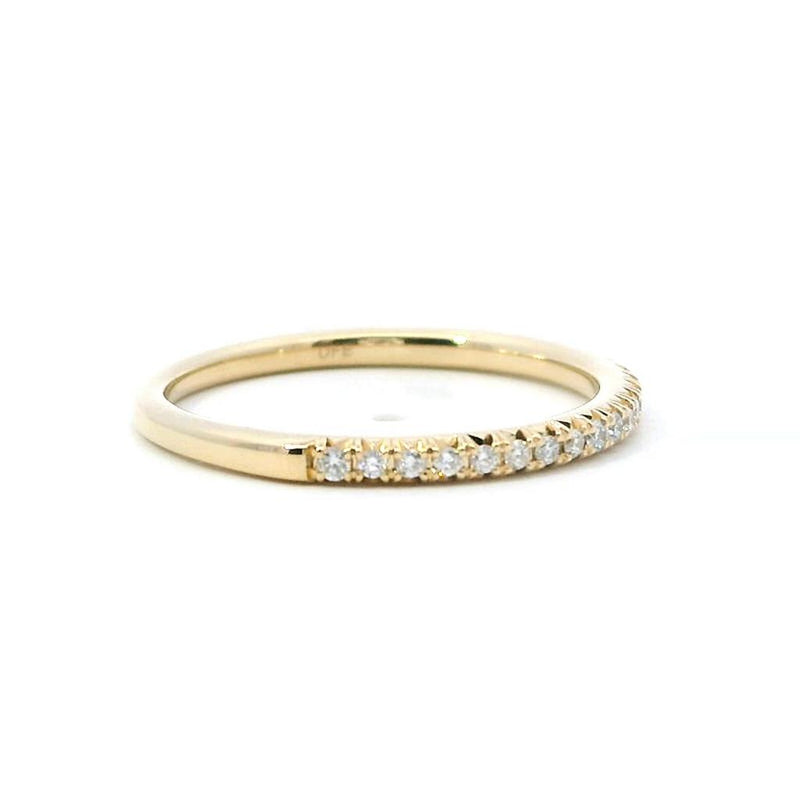 Elegant Diamond Bands 14K Gold Yellow Anniversary 0.15 Carats Diamond Anniversary Band