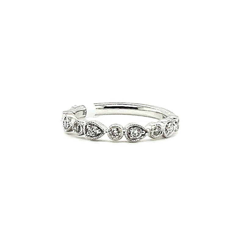 White 14 Karat Gold 0.25 Carats Diamond Anniversary Band