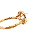 Elegant Diamond Mountings 18K Rosé Gold 1.50 Carats Round Halo Semi Mount Ring - 0.46 Carats Diamond Total Weight