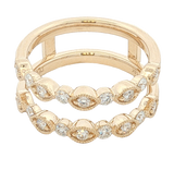 14K Yellow Gold 0.55 Carats Diamond Ring Guard