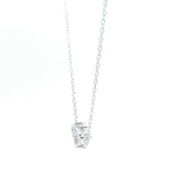 BLACK FRIDAY DOORBUSTER!!  Sterling Silver Moi Et Toi Cubic Zirconium Drop Necklace, 16-18 Inch
