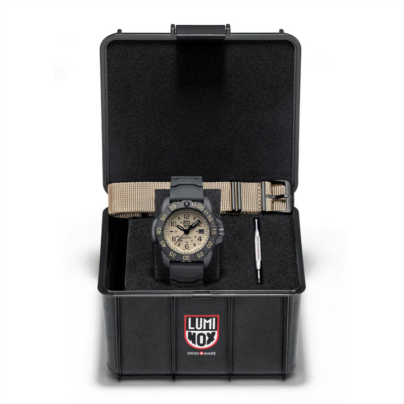 Black Stainless Steel Luminox Navy Seals Foundation Steel 3250 Series Diver Watch