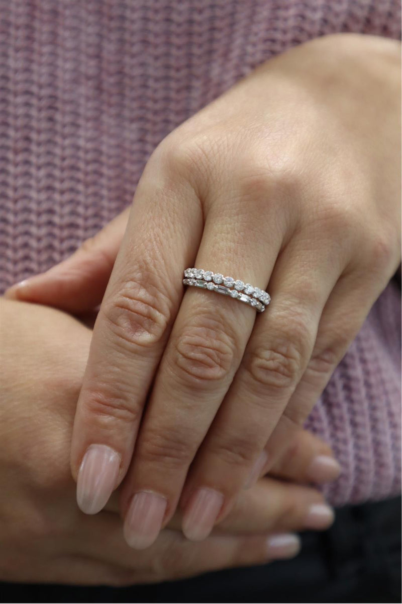 MPJ Exclusive Elegant Diamond Bands 14K Gold White 0.53 Carats Diamond Anniversary Band