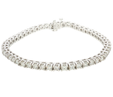 Sophisticated & Timeless Diamond Bracelets 14K White Gold 4.99 Carats Diamond Tennis Bracelet - 7 Inch