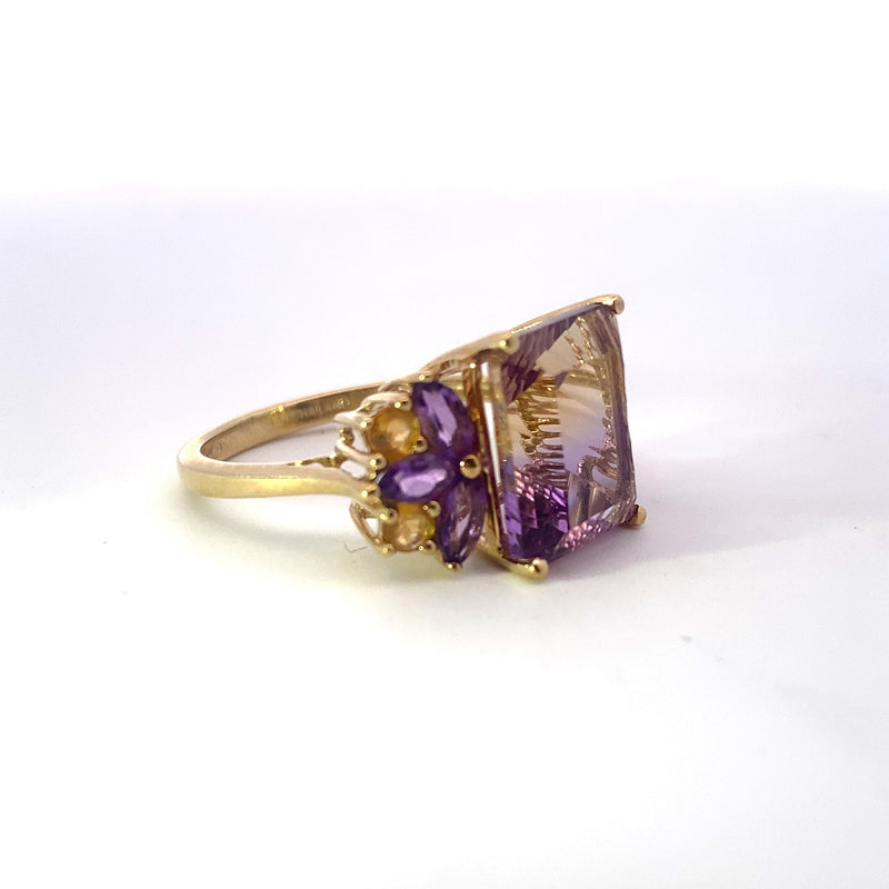 Ametrine Ring in Yellow Gold