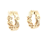 Classic & Contemporary 14K Yellow Gold 1.92 Carats Lab-Grown Bezel Set Diamond Huggie Earrings
