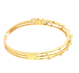 Sophisticated & Timeless Diamond Bracelets 18K Yellow Gold 0.40 Carats Split Bangle Bracelet - 7.5 Inch