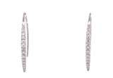 Classic & Contemporary 18K White Gold 0.47 Carats Diamond Threader Earrings