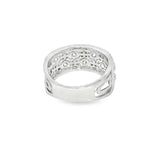 Elegant & Trendy 18K White Gold 1.12 Carats Diamond Floral Vine Motif Ring