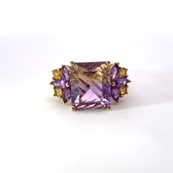 Ametrine Ring in Yellow Gold