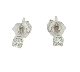 Classic & Contemporary 14K White Gold 0.11 Carats Diamond Stud Earrings