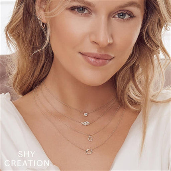 Yellow 14 Karat Gold 1/5 Carats Diamond Solitaire Necklace