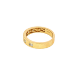 Elegant & Trendy 18K Yellow Gold Channel Set Emerald, Marquise & Round Cut 0.34 Carats Diamond Stackable Band