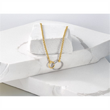 Elegant & Durable Designs 10K Yellow & White Gold 2.9 MM Rolo Necklace - 18 Inch
