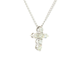 Elegant Diamond Necklaces & Pendants 14K White Gold White 0.46 Carats Diamond Cross Pendant