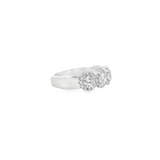 14K White Gold 1.50ctw Diamond Halo Stackable Anniversary Band
