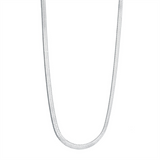 Stainless Steel 4.0 MM Flat Herringbone Necklace - 19 Inch