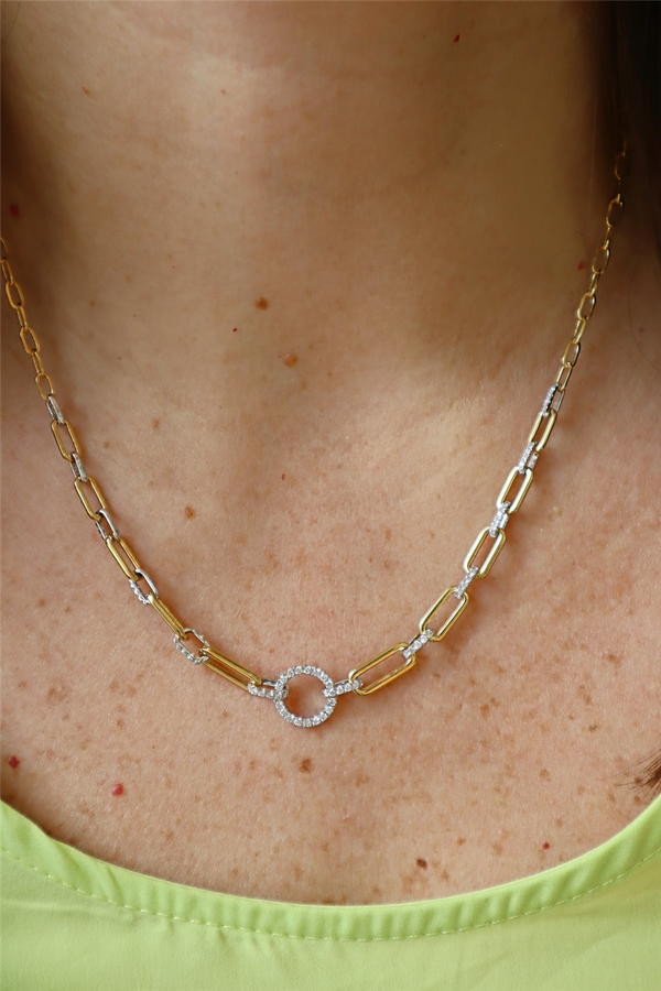 Elegant Diamond Necklaces 18K Gold Yellow 0.68 Carats Diamonds Drop Pendant Necklace - 18 Inch