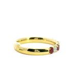 Bold & Elegant 18K Yellow Gold Stackable 0.60 Carats Ruby & 0.37 Carats Diamond Band