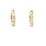 Classic & Contemporary 18K Yellow Gold 1.0 Carat Diamond Small Hoop Earrings
