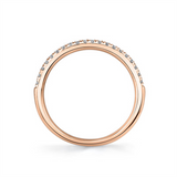 Elegant Diamond Bands 14K Rosé Gold 0.18 Carats Diamond Stackable Band