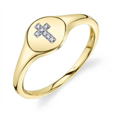 Elegant & Trendy 14K Gold Yellow 0.02 Carats Diamond Fashion Ring