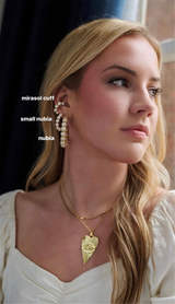 Timeless & Sophisticated Design Yellow Gold Filled Large Nubia Hoop Earrings