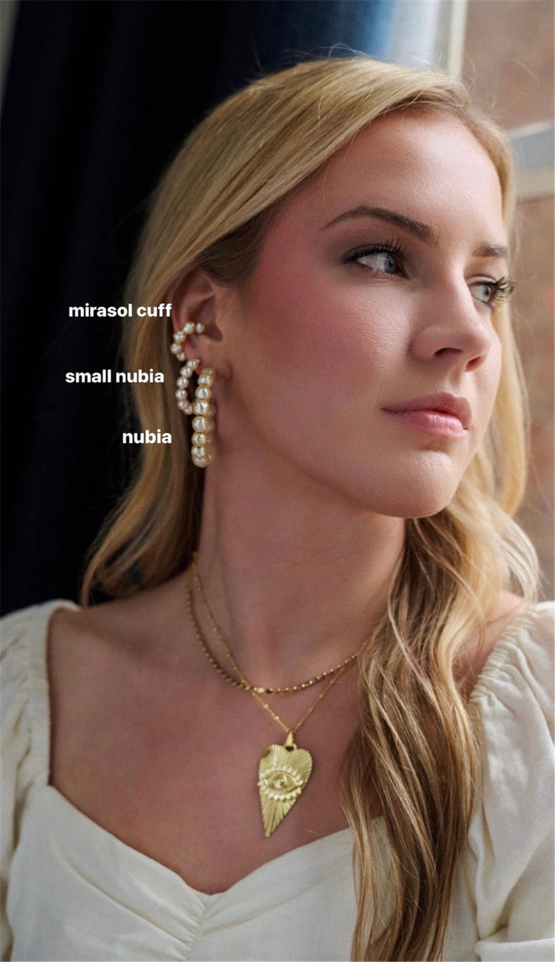 Timeless & Sophisticated Design Yellow Gold Filled Large Nubia Hoop Earrings