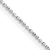 Rhodium-Plated Sterling Silver 1.0 MM Eight Sided Diamond-Cut Cable Chain - 18 Inch
