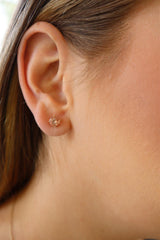 Vibrant Color Stone 14K Rosé Gold 1.50 Carats Morganite Stud Earrings