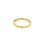 Bold & Elegant 18K Yellow Gold 0.40 Carats Emerald & 0.28 Carats Diamond Stackable Band