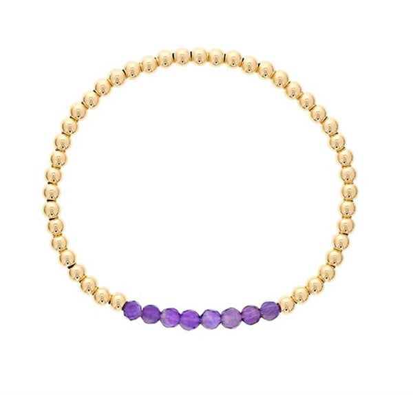 Amethyst Bead Bracelet