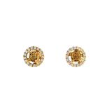Classic & Contemporary 18K Yellow Gold 0.22 Carats Diamond Semi Mount Stud Earrings & Jackets