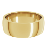 Yellow 10K Gold 7 MM Comfort Fit Band