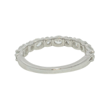 Elegant Diamond Bands 14K White Gold Oval & Round Cut 1.00 Carat Lab Grown Diamond Band