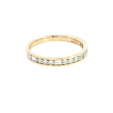 Elegant Diamond Bands 14K Gold Yellow Channel Set 0.17 Carats Diamond Anniversary Band
